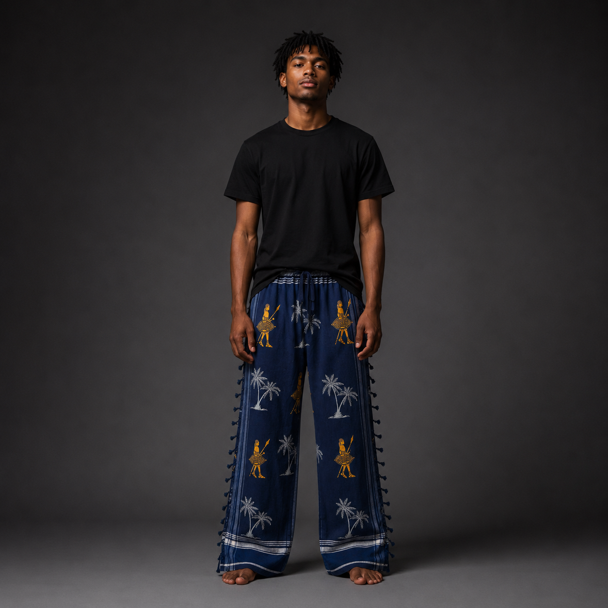 Dark Blue + Tribal Pants