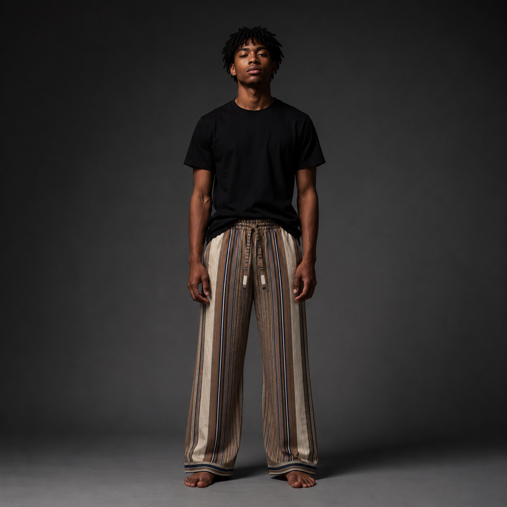 Brown Stripped Pants