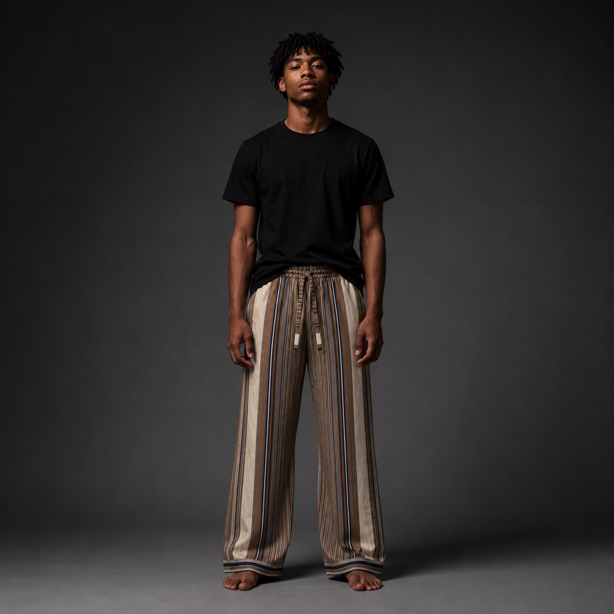 Brown Stripped Pants