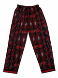Black + Red Tribal Pants