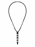 Stripped Carved Necklace