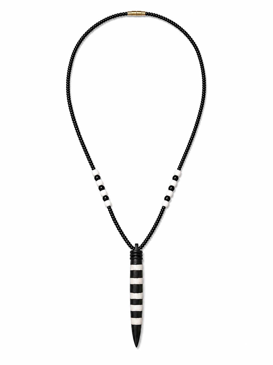Stripped Carved Necklace