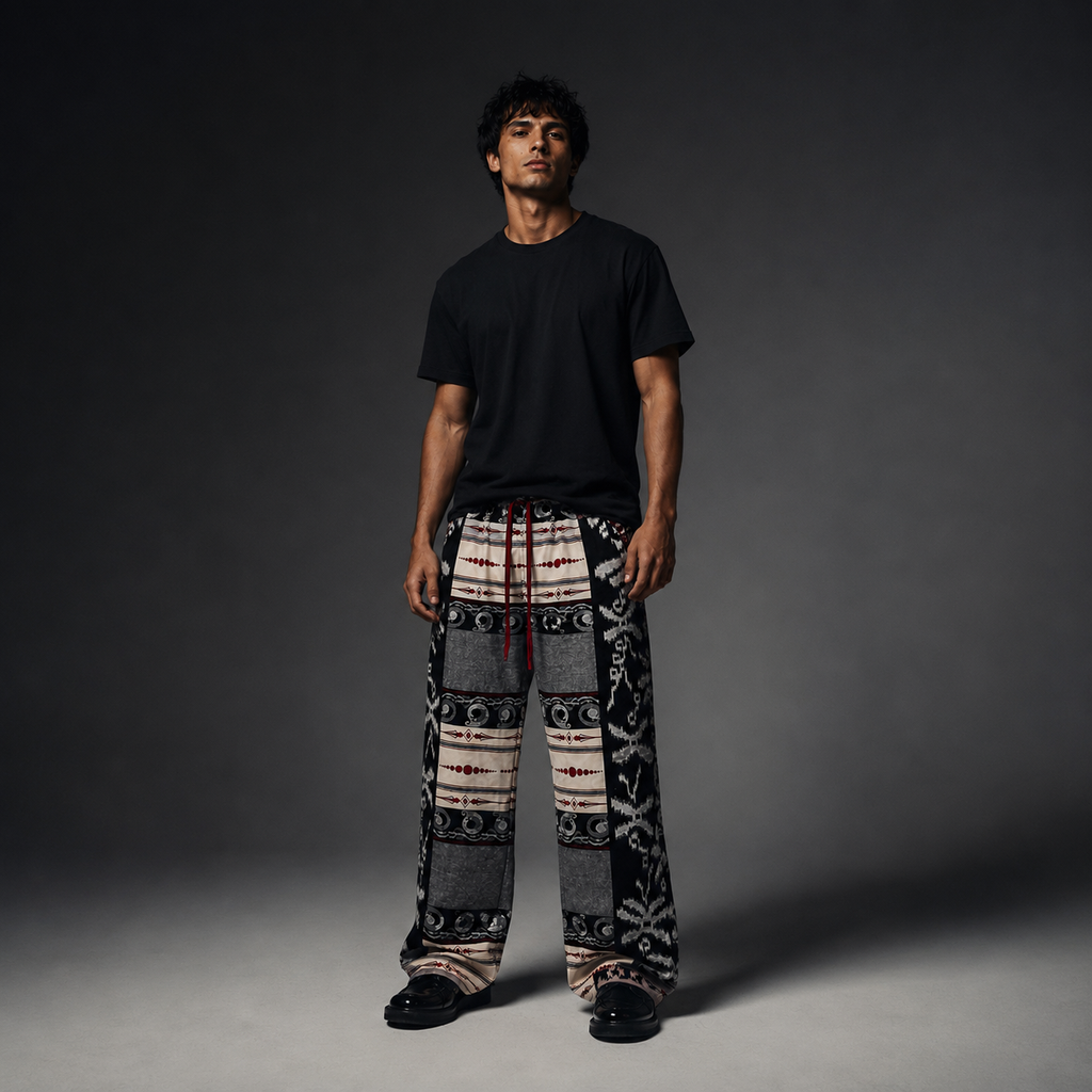 Black + Cream Tribal Pants