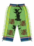 Green + Red Elephants Pants