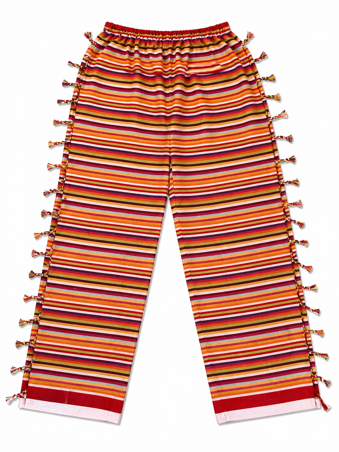 Red + Orange Stripped Pants
