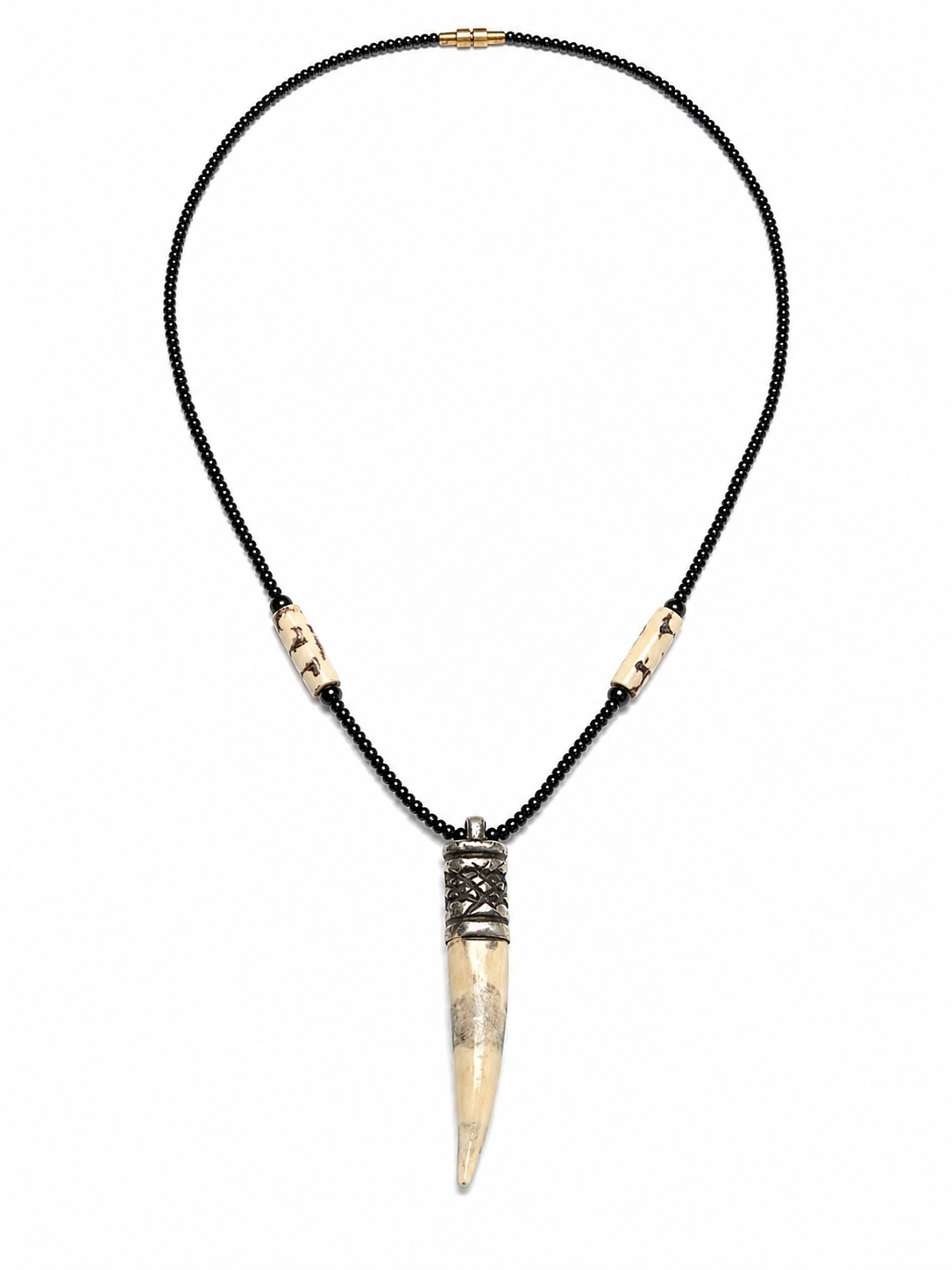 Ivory-Styled Carved Necklace