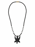 Black Marijuana Leaf Necklace